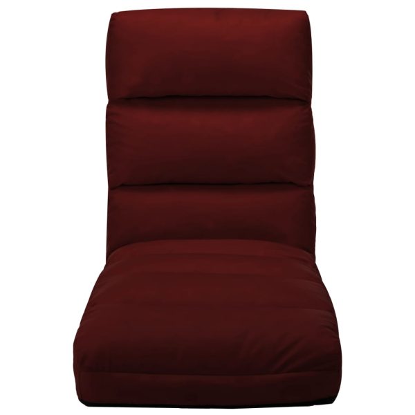 Colchão dobrável couro artificial vermelho tinto - Image 2