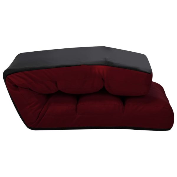Colchão dobrável couro artificial vermelho tinto - Image 6