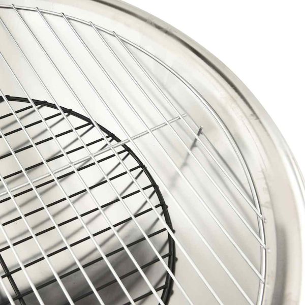 Braseira e barbecue 2-em-1 com atiçador 56x56x49 cm aço inox. - Image 7