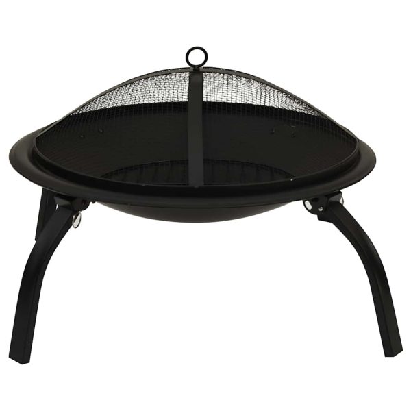 Braseira e barbecue 2-em-1 com atiçador 56x56x49 cm aço - Image 4