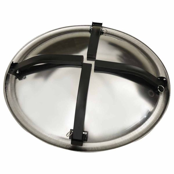 Braseira e barbecue 2-em-1 com atiçador 56x56x49 cm aço inox. - Image 8