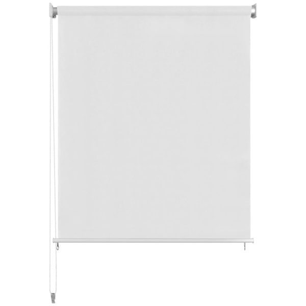 Estore de rolo para exterior PEAD 60x140 cm branco - Image 2