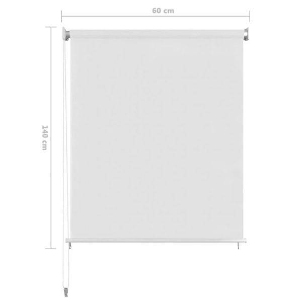 Estore de rolo para exterior PEAD 60x140 cm branco - Image 6