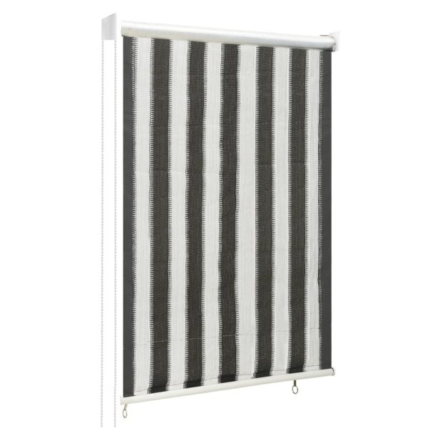 Estore de rolo para exterior 60x140 cm riscas antracite/branco
