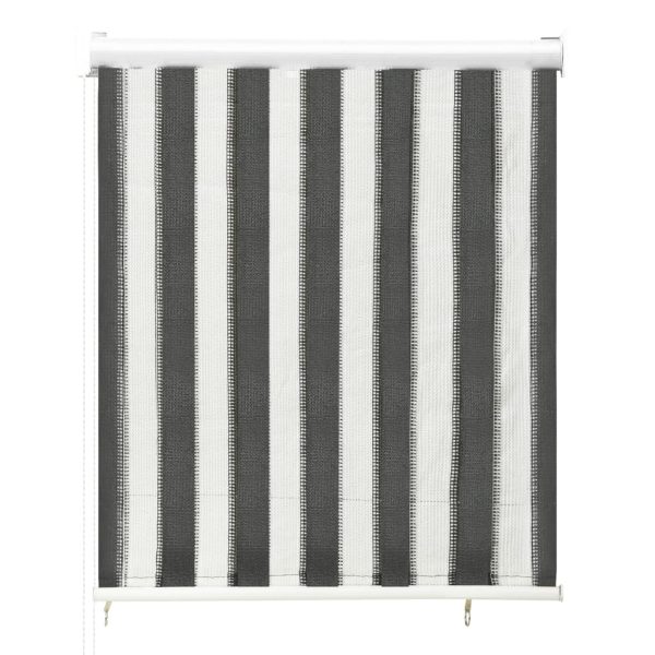 Estore de rolo para exterior 60x140 cm riscas antracite/branco - Image 2