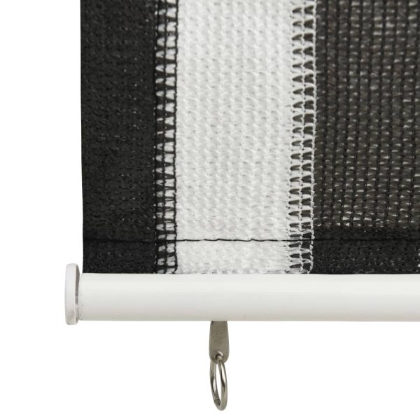 Estore de rolo para exterior 60x140 cm riscas antracite/branco - Image 4
