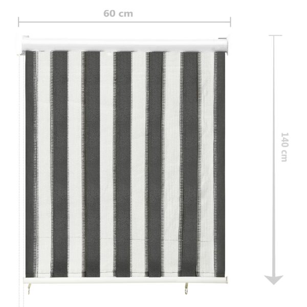 Estore de rolo para exterior 60x140 cm riscas antracite/branco - Image 6
