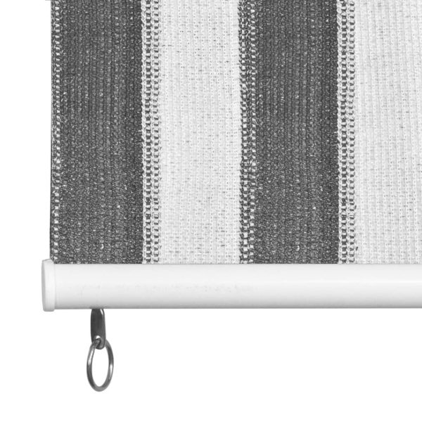 Estore de rolo para exterior 120x230 cm riscas antracite/branco - Image 4