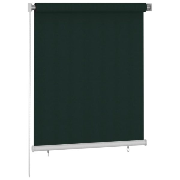 Estore de rolo para exterior 120x140 cm PEAD verde-escuro - Image 2