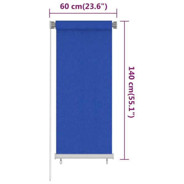 Estore de rolo para exterior PEAD 60x140 cm azul - Image 6