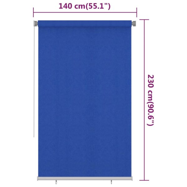 Estore de rolo para exterior PEAD 140x230 cm azul - Image 6