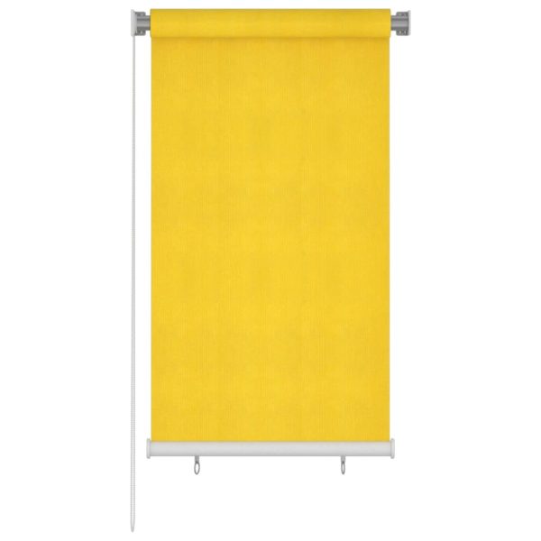 Estore de rolo para exterior PEAD 80x140 cm amarelo