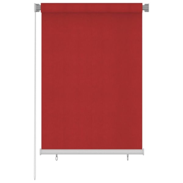 Estore de rolo para exterior PEAD 100x140 cm vermelho