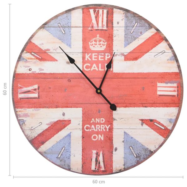 Relógio de parede vintage UK 60 cm - Image 5