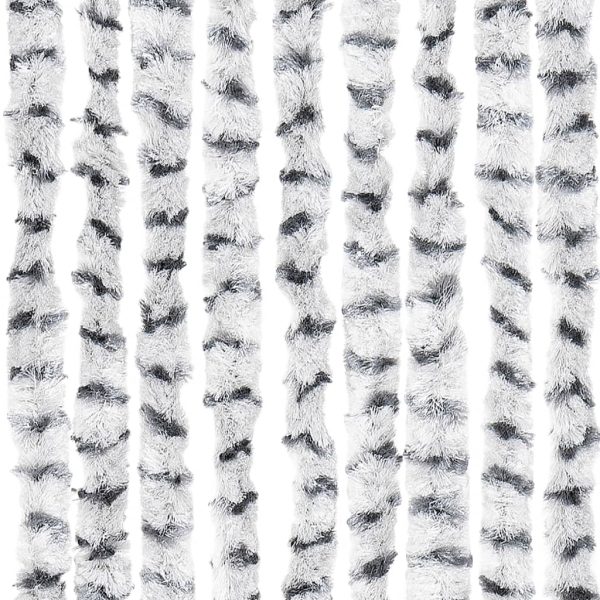 Cortina anti-insetos 90x220 cm chenille cinzento claro e escuro - Image 6