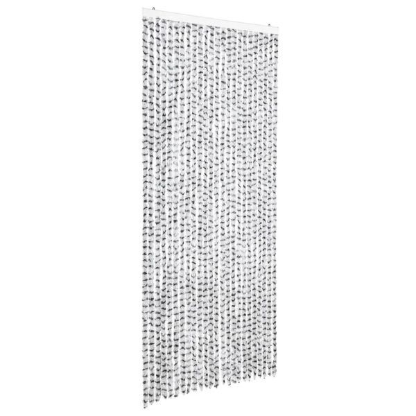 Cortina anti-insetos 100x220cm chenille cinzento claro e escuro - Image 2