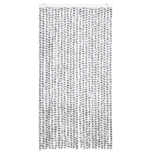 Cortina anti-insetos 100x220cm chenille cinzento claro e escuro - Image 3