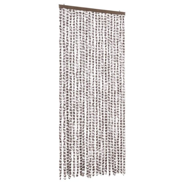 Cortina anti-insetos 90x220 cm chenille cinza-acast. e branco - Image 2