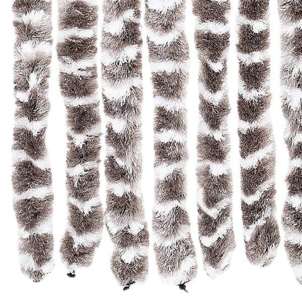 Cortina anti-insetos 90x220 cm chenille cinza-acast. e branco - Image 5