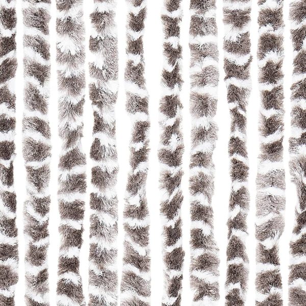 Cortina anti-insetos 90x220 cm chenille cinza-acast. e branco - Image 6