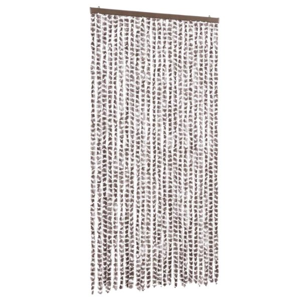 Cortina anti-insetos 100x220 cm chenille cinza-acast. e branco - Image 2