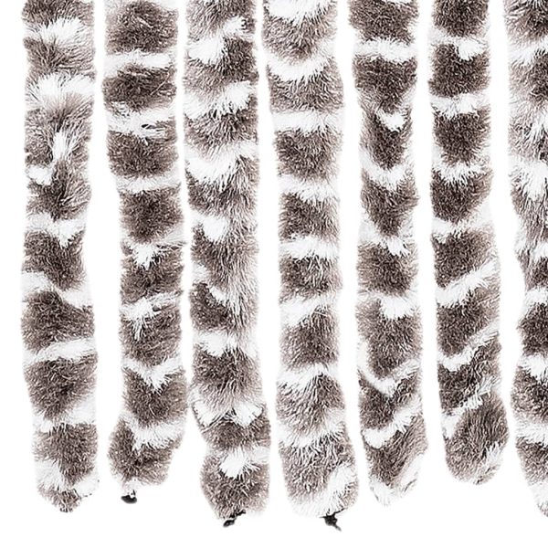 Cortina anti-insetos 100x220 cm chenille cinza-acast. e branco - Image 5