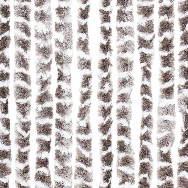 Cortina anti-insetos 100x220 cm chenille cinza-acast. e branco - Image 6