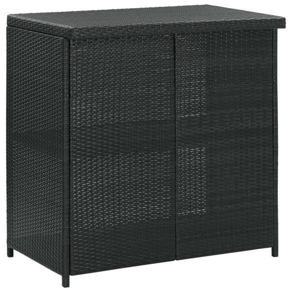 3 pcs conjunto de bar vime PE preto - Image 4