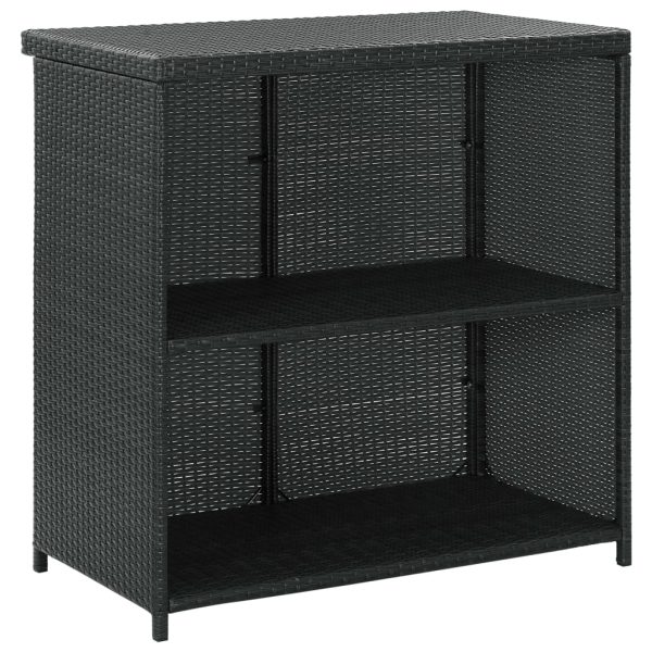 3 pcs conjunto de bar vime PE preto - Image 5