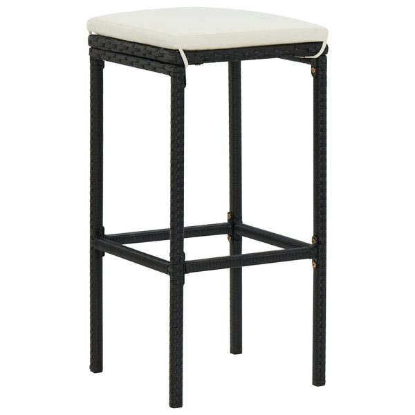 3 pcs conjunto de bar vime PE preto - Image 6