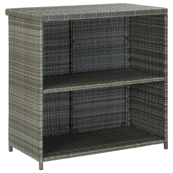 3 pcs conjunto de bar vime PE cinzento - Image 5