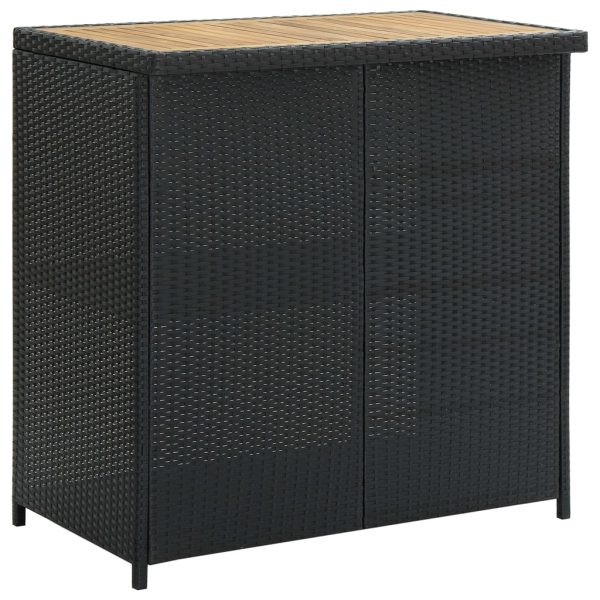 3 pcs conjunto de bar vime PE preto - Image 4
