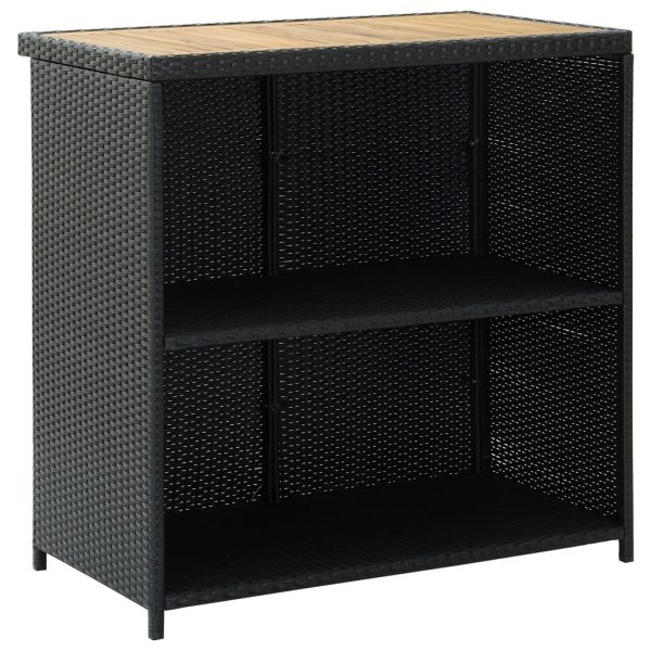 3 pcs conjunto de bar vime PE preto - Image 5