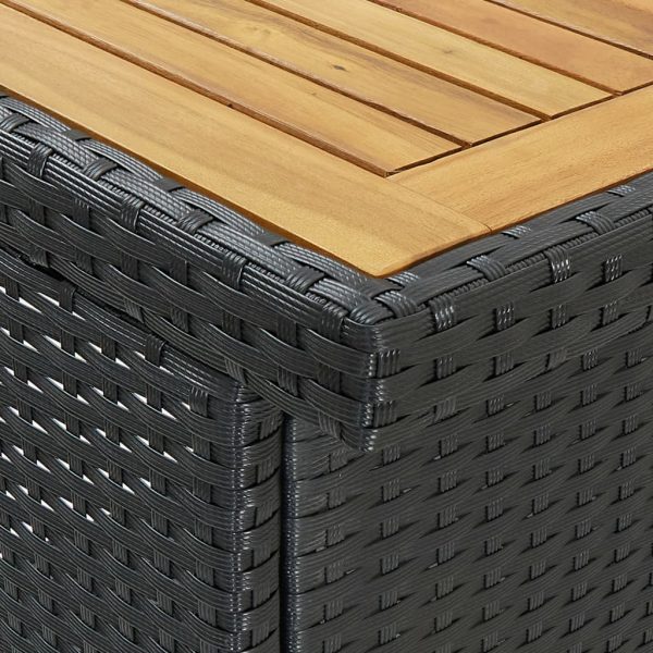 3 pcs conjunto de bar vime PE preto - Image 6
