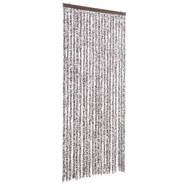 Cortina anti-insetos 90x200 cm chenille castanho e bege - Image 2