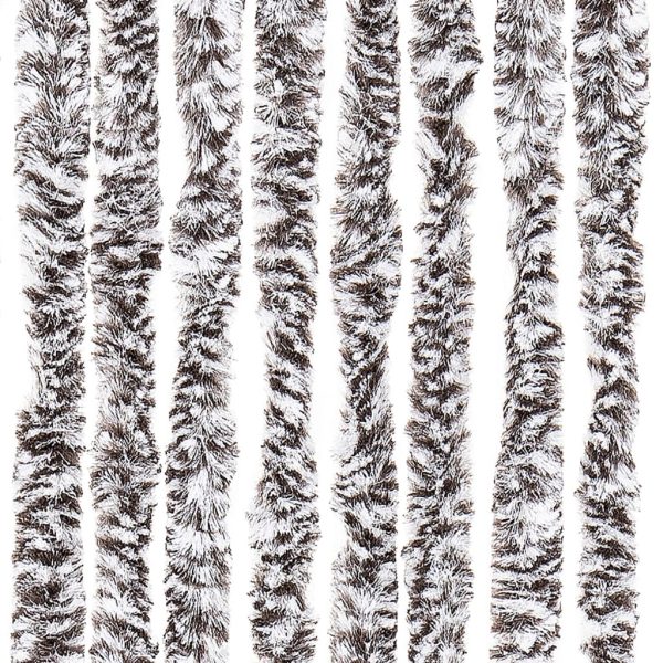 Cortina anti-insetos 90x200 cm chenille castanho e bege - Image 6