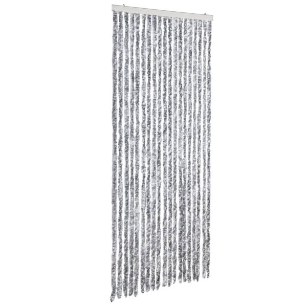 Cortina anti-insetos 56x200 cm chenille prateado - Image 2
