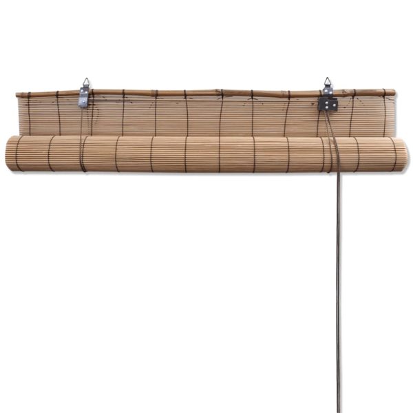 Estores de rolo 2 pcs 80 x 160 cm bambu castanho - Image 4
