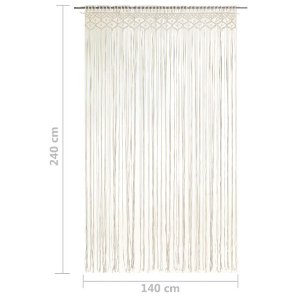 Cortina em macramé 140x240 cm algodão - Image 5