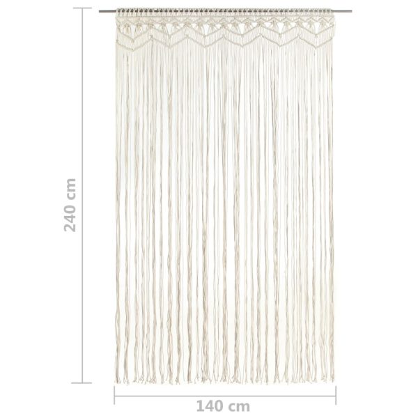 Cortina em macramé 140x240 cm algodão - Image 5