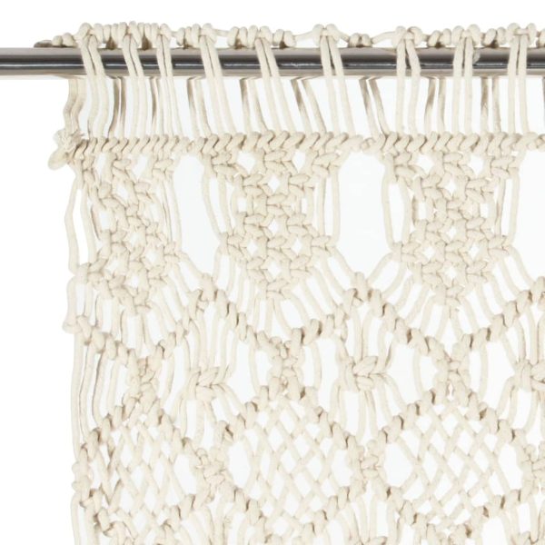 Cortina em macramé 140x240 cm algodão - Image 3