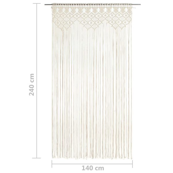 Cortina em macramé 140x240 cm algodão - Image 5