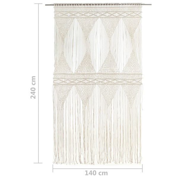 Cortina em macramé 140x240 cm algodão - Image 5