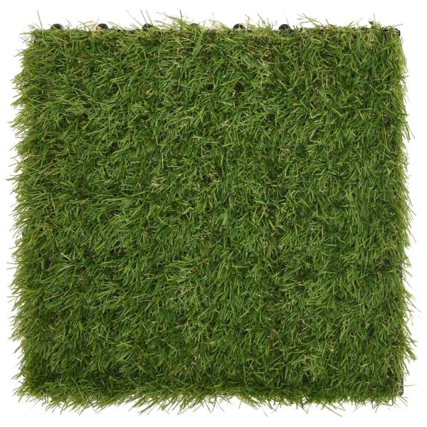 Ladrilhos de relva artificial 11 pcs 30x30 cm verde - Image 5