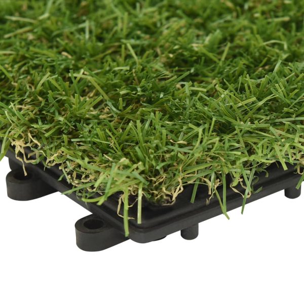 Ladrilhos de relva artificial 11 pcs 30x30 cm verde - Image 7