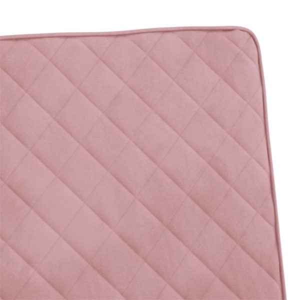Cadeira cantilever veludo rosa - Image 5