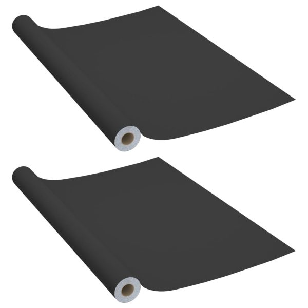 Autocolante para móveis 2 pcs 500x90 cm PVC preto - Image 2