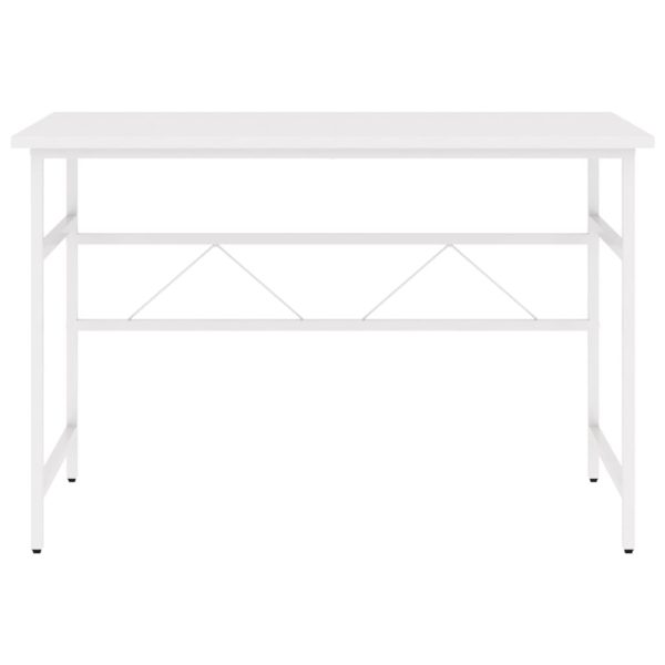 Secretária de computador 105x55x72 cm MDF e metal branco - Image 3