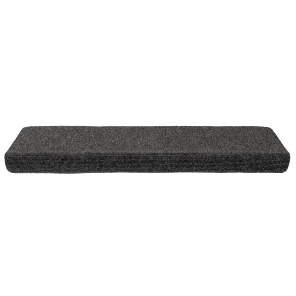 Tapetes de escada 15 pcs 65x21x4 cm tecido agulhado antracite - Image 4