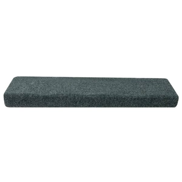 Tapetes de escada 15 pcs 65x21x4 cm tecido agulhado castanho - Image 4